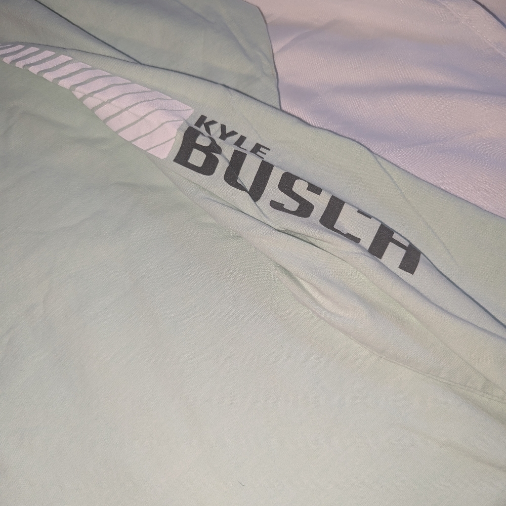 M&Ms Kyle Busch Men's XL Light Green Long Sleeve‎ Nascar Racing Graphic T-Shirt - Picture 3 of 7